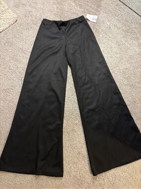 Bloomingdale's Black Wide-Leg Women's Pants